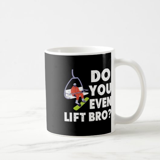 Bro Snowboarder Snowboarderの愛を持ち上げる コーヒーマグカップ (右)