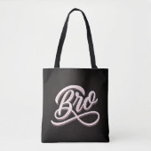 "BRO" Vintage Lettering Tote トートバッグ (正面)