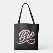 "BRO" Vintage Lettering Tote トートバッグ (裏面)