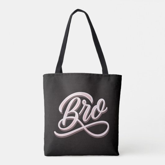 "BRO" Vintage Lettering Tote トートバッグ (裏面)