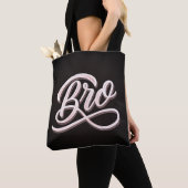"BRO" Vintage Lettering Tote トートバッグ (クローズアップ)