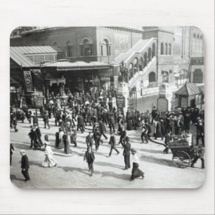 Broad Streetの駅、ロンドン、c.1890 マウスパッド