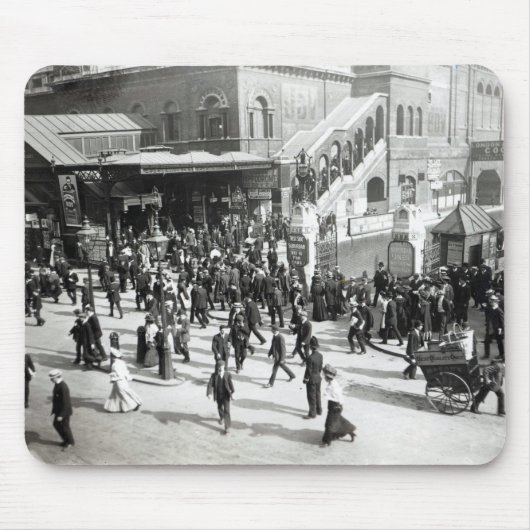 Broad Streetの駅、ロンドン、c.1890 マウスパッド (正面)