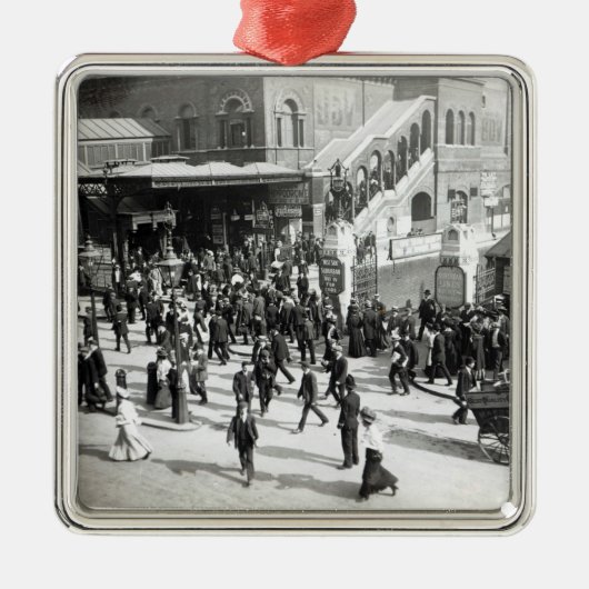 Broad Streetの駅、ロンドン、c.1890 メタルオーナメント (正面)