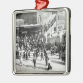 Broad Streetの駅、ロンドン、c.1890 メタルオーナメント (左)