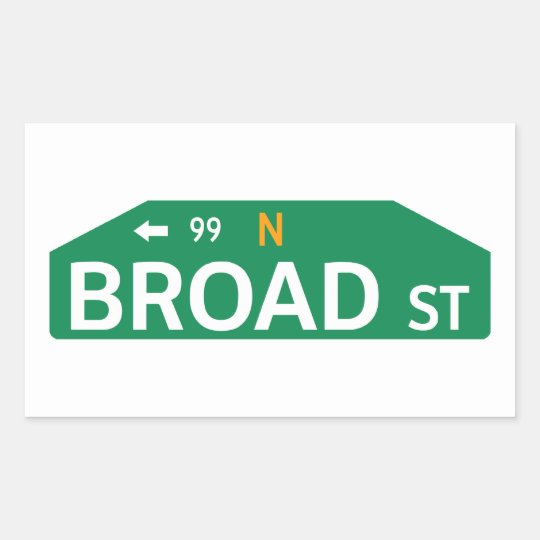 Broad Street フィラデルヒィアのpaの道路標識 長方形シール Zazzle Co Jp
