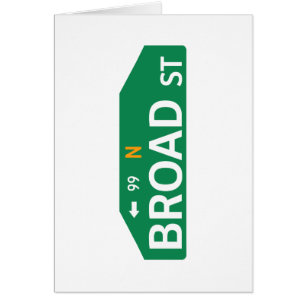 Broad Street、フィラデルヒィアのPAの道路標識