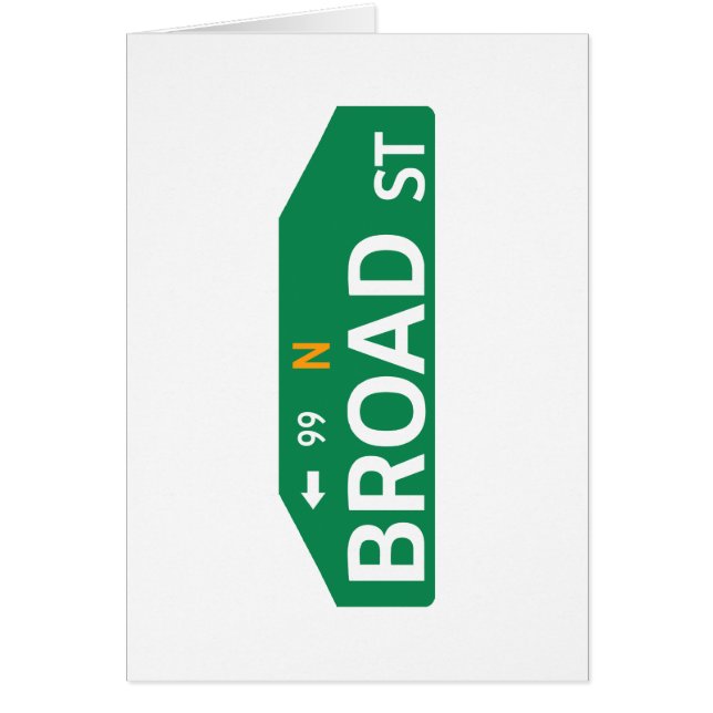 Broad Street、フィラデルヒィアのPAの道路標識 (正面)
