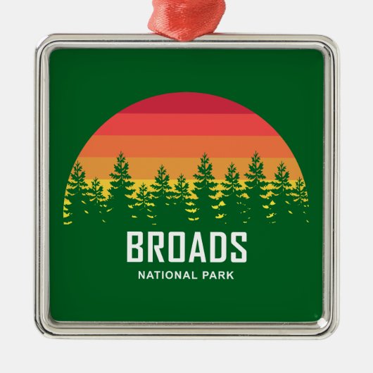 Broads National Park Rainbow Trees メタルオーナメント (正面)