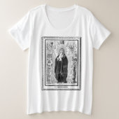 Broadsheet with the Virgin of Sorrows プラスサイズTシャツ (デザイン正面)