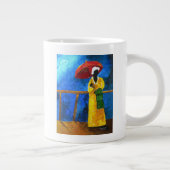 broadwalk 2008年の緑の格子縞 ジャンボコーヒーマグカップ (右)