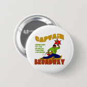 Broadway (暗い皮)大尉ボタン 缶バッジ (正面&裏面)