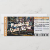 Broadway Show Ticket Musical Theatre Gift Card 招待状 (正面)