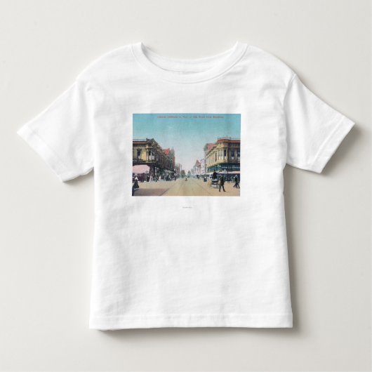 BroadwayOakland、カリフォルニアからの第13通りの眺め トドラーTシャツ (正面)