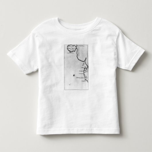 Brobdingnagの地図 トドラーTシャツ (正面)