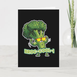 Broc-iカッコいいビーガンビーガン野菜 カード