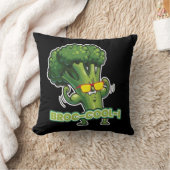 Broc-iカッコいいビーガンビーガン野菜 クッション (ブランケット)