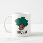 Broc Star Funny Brocolli Rock Star Pun コーヒーマグカップ<br><div class="desc">Broc Star おもしろい Brocolli Rock Star Punはエレキギターとスターサングラスで揺れる可愛いBrocoliを搭載。可愛いブロコリーパンを愛する家族や友人のための完璧なパンプギフト。</div>