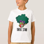 Broc Star Funny Brocolli Rock Star Pun Tシャツ<br><div class="desc">Broc Star おもしろい Brocolli Rock Star Punはエレキギターとスターサングラスで揺れる可愛いBrocoliを搭載。可愛いブロコリーパンを愛する家族や友人のための完璧なパンプギフト。</div>