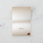 Brocade上のカーネーションありがとう サンキューカード (内部)