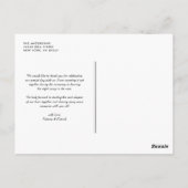 Brocade Lace素朴の結婚ありがとうはがき ポストカード (裏面)