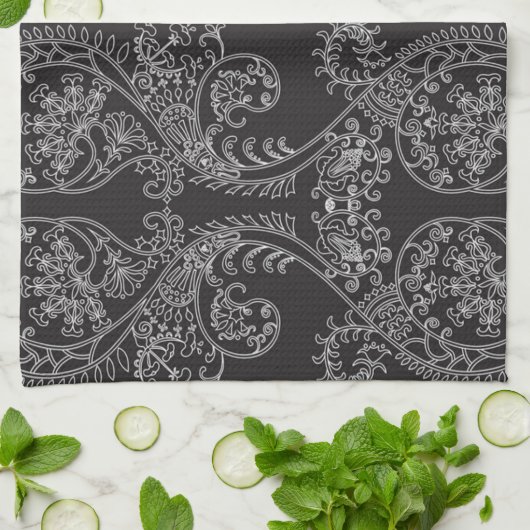 Brocade pattern キッチンタオル (折り畳み)
