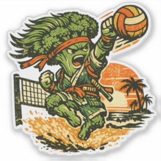 Broccoli Bushido Beach Volleyball — Summer Spike  シール