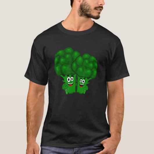 Broccoli Family Vegetable Vegetarian Vegan Broccoh Tシャツ (正面)