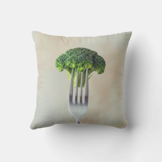 Broccoli Floret On a Fork クッション (裏面)
