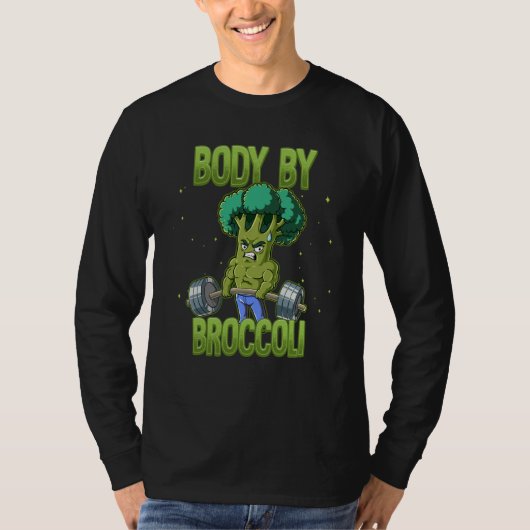 Broccoli Gym Weight Training Body By Broccoli Tシャツ (正面)