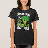 Broccoli Is My Spirit Vegetable Backprint Vegetabl Tシャツ (正面)
