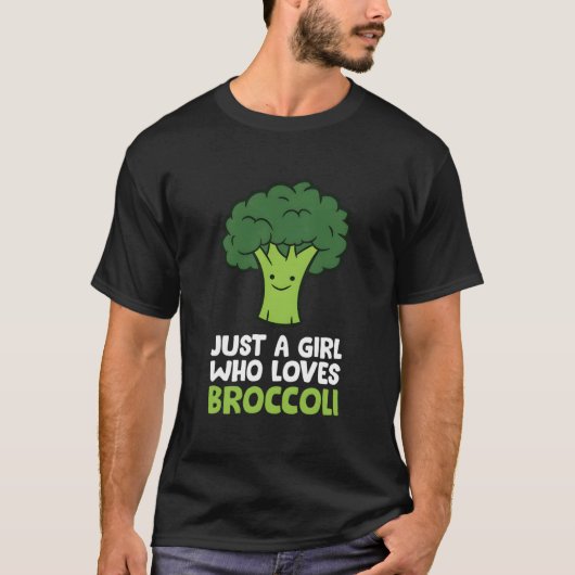 Broccoli Just A Who Loves Broccoli Tシャツ (正面)