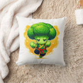 Broccoli Karate Kid — Cute Veggie Warrior クッション (ブランケット)