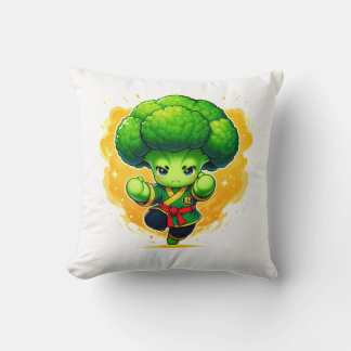 Broccoli Karate Kid — Cute Veggie Warrior クッション