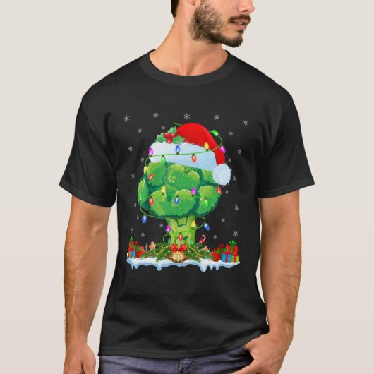 Broccoli Vegetable Lover Matching Santa Broccoli C Tシャツ (正面)