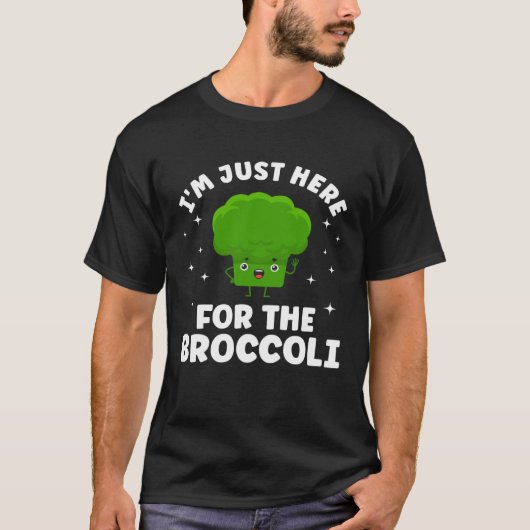 Broccoli  Vegetable Vegetarian Broccoli Vegan Food Tシャツ (正面)