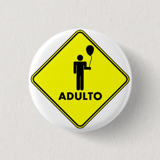 Broche "ADULTO", 3,2 Cm 缶バッジ