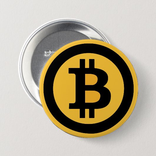 Broche Bitcoin 缶バッジ (正面&裏面)