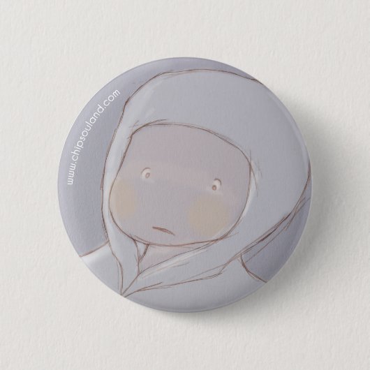 Broche bleue 缶バッジ (正面)