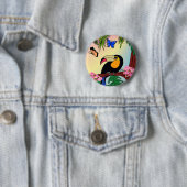 Broche Boton Tucano tropical e borboletas 缶バッジ (インサイチュ)
