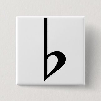 Broche (Botton) Bemol Preto 缶バッジ