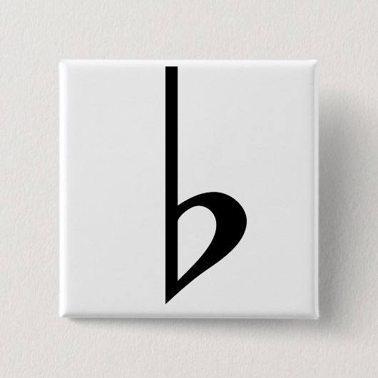 Broche (Botton) Bemol Preto 缶バッジ (正面)