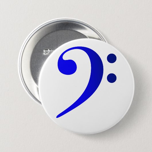 Broche (Botton) Clave de Fá Azul 缶バッジ (正面&裏面)