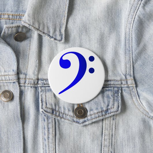 Broche (Botton) Clave de Fá Azul 缶バッジ (インサイチュ)