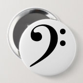 Broche (Botton) Clave de Fá Preta 缶バッジ (正面&裏面)