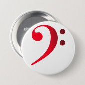 Broche (Botton) Clave de Fá Vermelha 缶バッジ (正面&裏面)