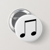Broche (Botton) Dupla Colcheia Preta 缶バッジ (正面&裏面)