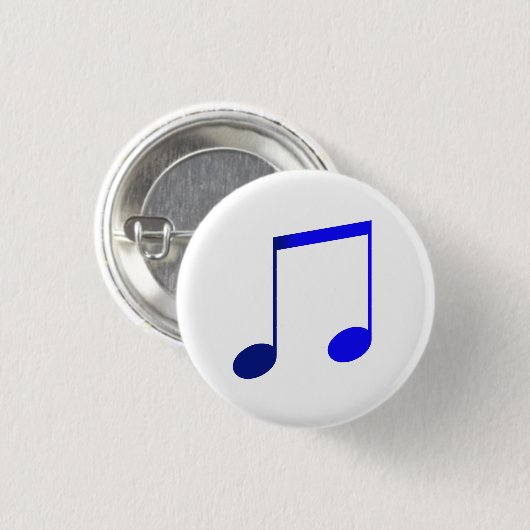 Broche (Button) Dupla Colcheia Azul 缶バッジ (正面&裏面)