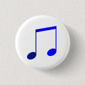 Broche (Button) Dupla Colcheia Azul 缶バッジ (正面)