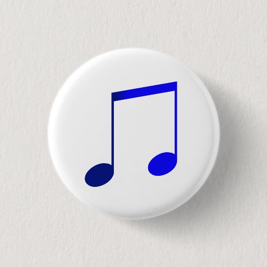 Broche (Button) Dupla Colcheia Azul 缶バッジ (正面)